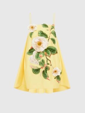 Sorbet Yellow Floral Mini Dress